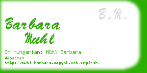 barbara muhl business card