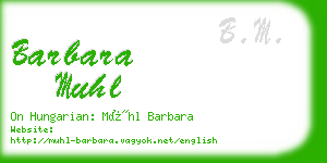 barbara muhl business card